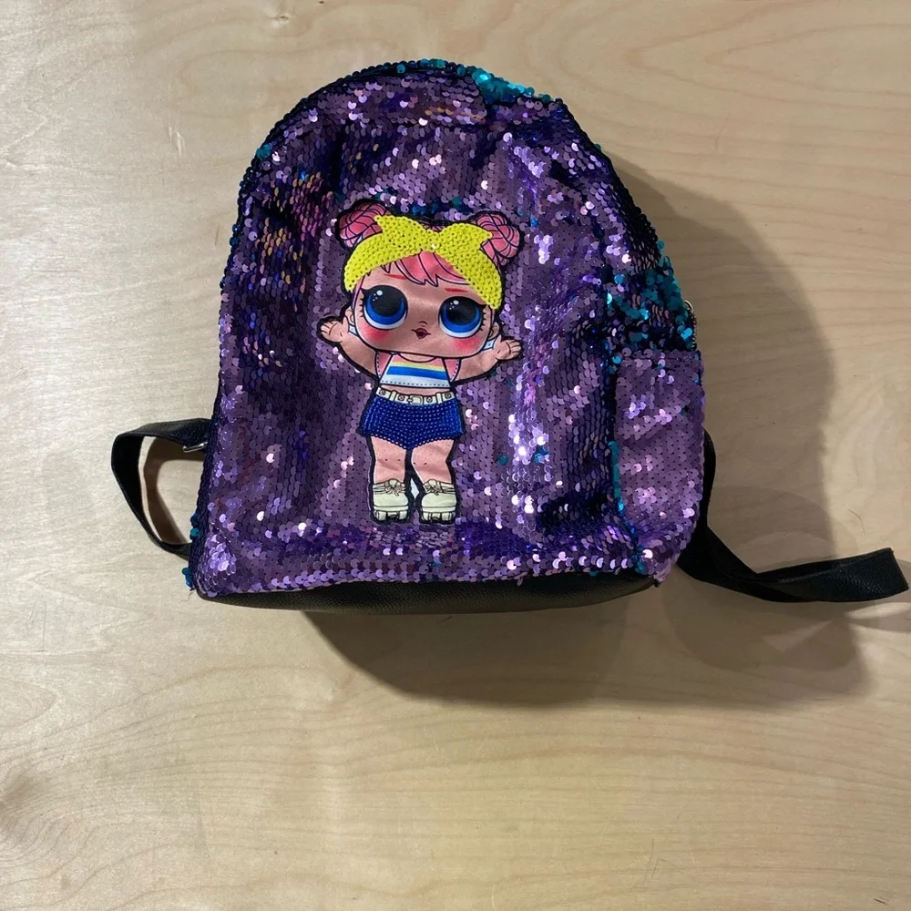 L.O.L. Surprise! Purple Sequin Backpack (NQ)